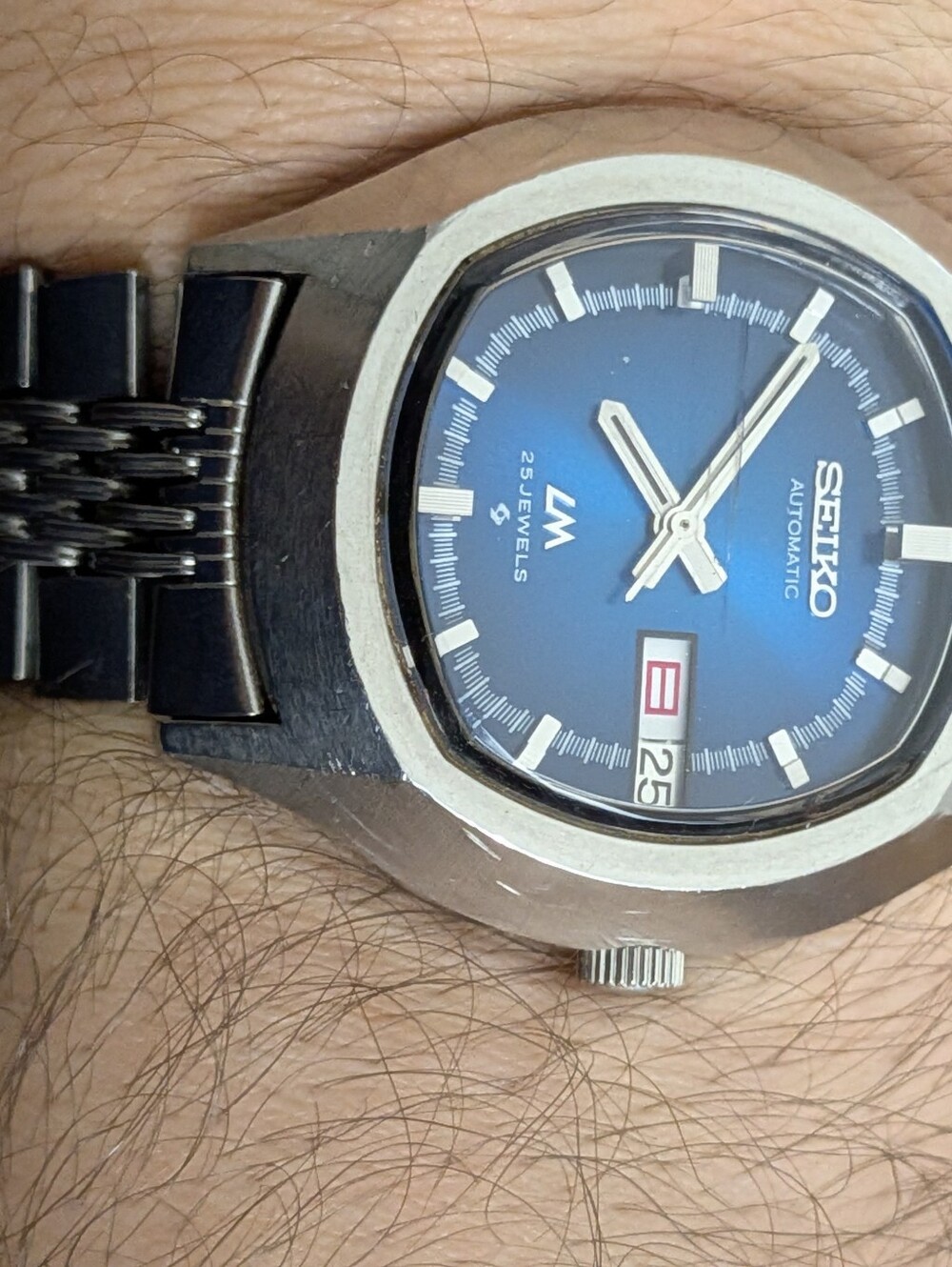 Seiko Lord Matic Automatic Blue Dial Men's Watch Vintage - Picture 7 of 7